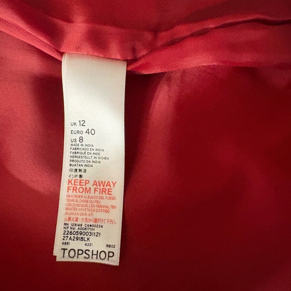 Topshop Black Zippered Mini Skirt - Picture 2 of 6